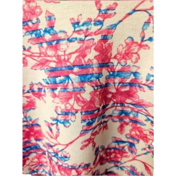 NWOT LULAROE Plus Size Floral Striped Long sleeve Tee. - Picture 5 of 11